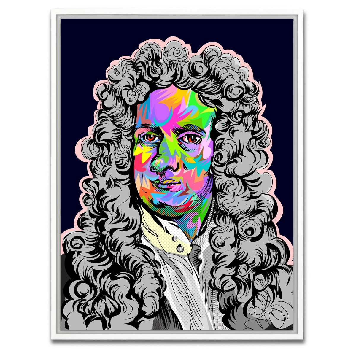 AUTO-MOCKUP WHITE | Isaac Newton | 1 Piece | White Framed Canvas | group=3x4