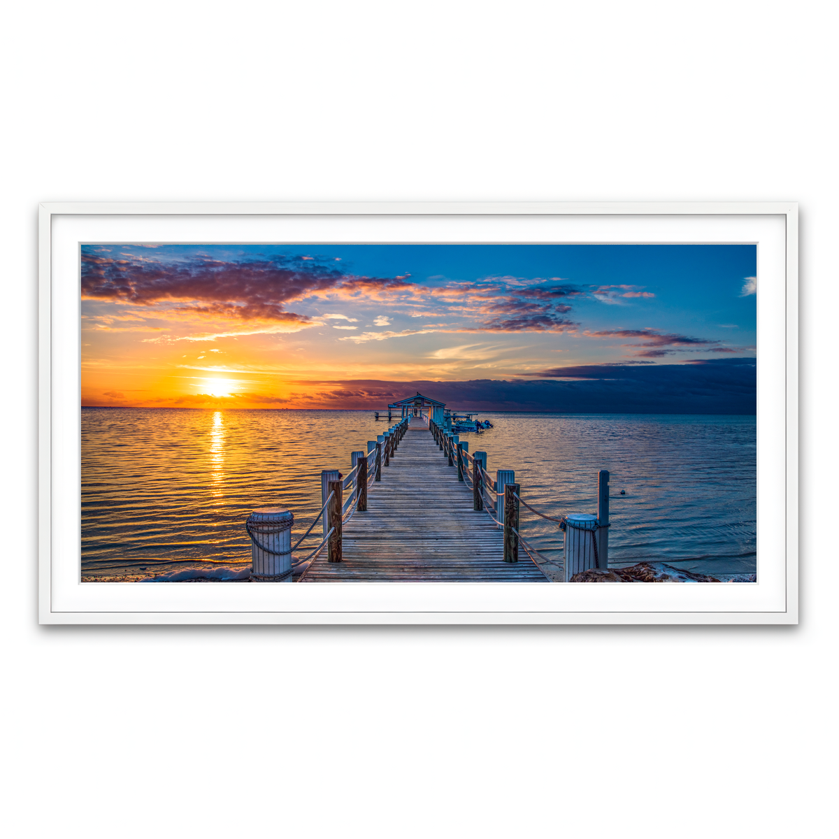 Framed Print 2x1 White