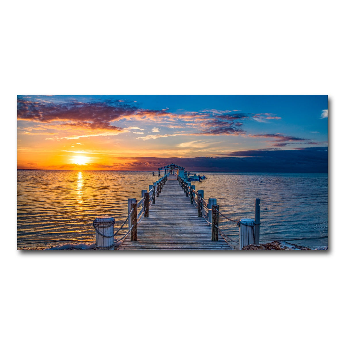 AUTO-MOCKUP WHITE | Islamorada Florida Keys Dock Pier | 1 Piece | Gallery Wrap Canvas | group=2x1