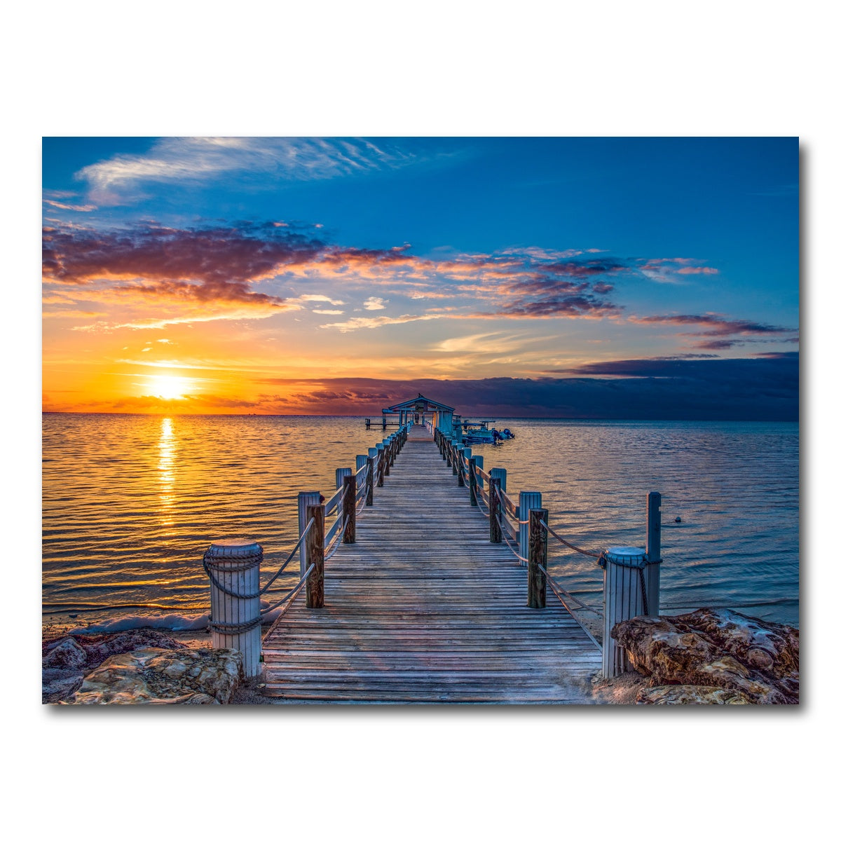 AUTO-MOCKUP WHITE | Islamorada Florida Keys Dock Pier | 1 Piece | Gallery Wrap Canvas | group=4x3