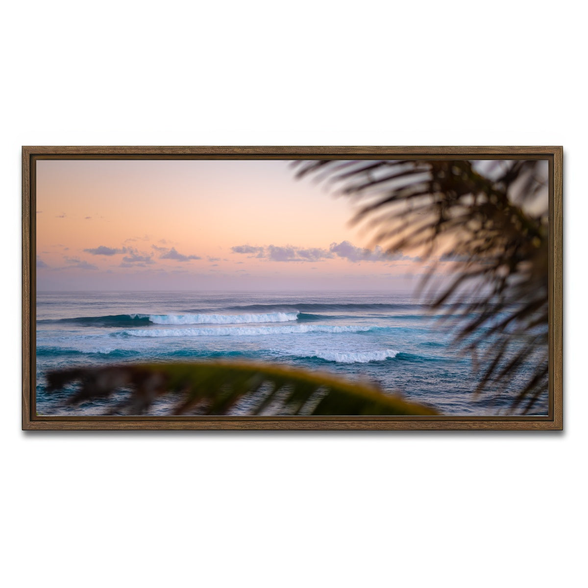 AUTO-MOCKUP WHITE | Island Morning | 1 Piece | Walnut Framed Canvas | group=2x1