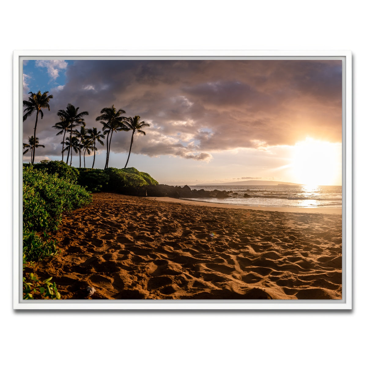 AUTO-MOCKUP WHITE | Island Sunset | 1 Piece | White Framed Canvas | group=4x3