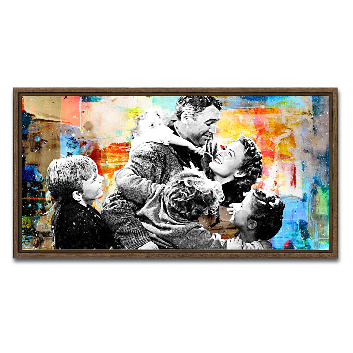 AUTO-MOCKUP WHITE | It's a Wonderful Life | 1 Piece | Walnut Framed Canvas | group=2x1