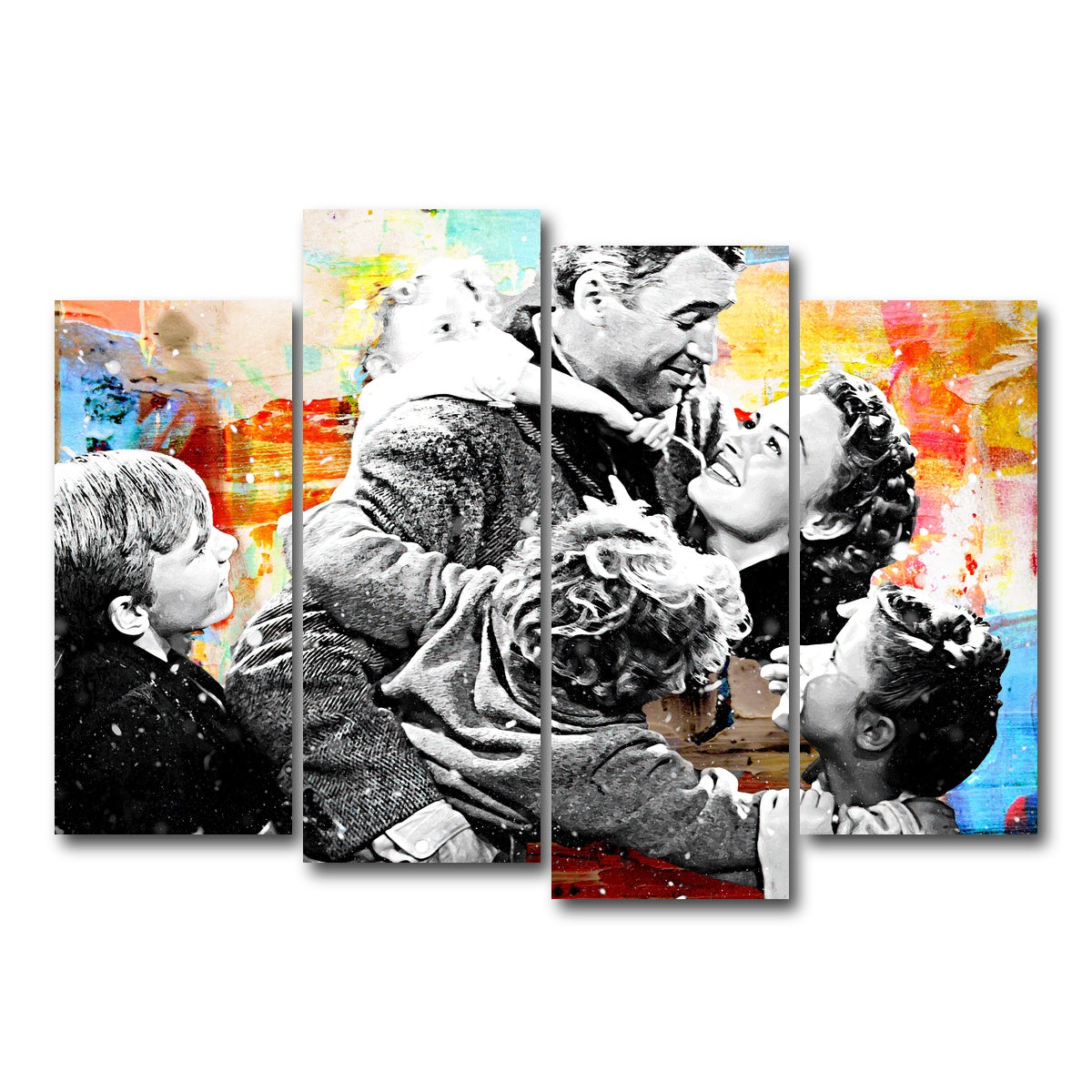 AUTO-MOCKUP WHITE | It's a Wonderful Life | 4 Piece | Gallery Wrap Canvas | group=4_normal