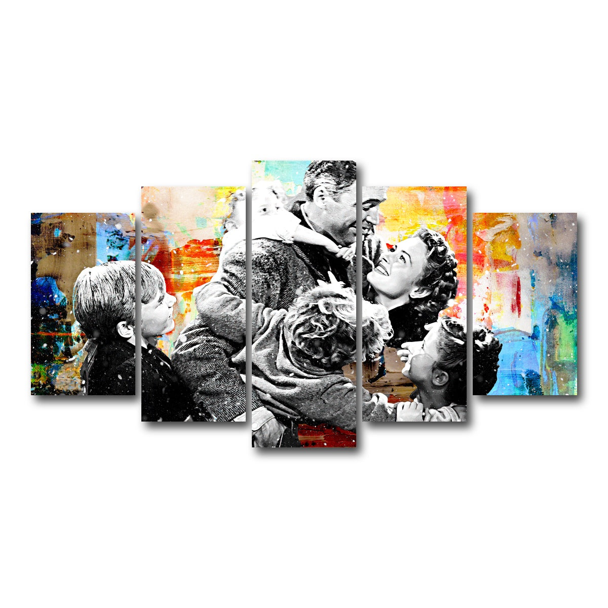 AUTO-MOCKUP WHITE | It's a Wonderful Life | 5 Piece | Gallery Wrap Canvas | group=5_normal