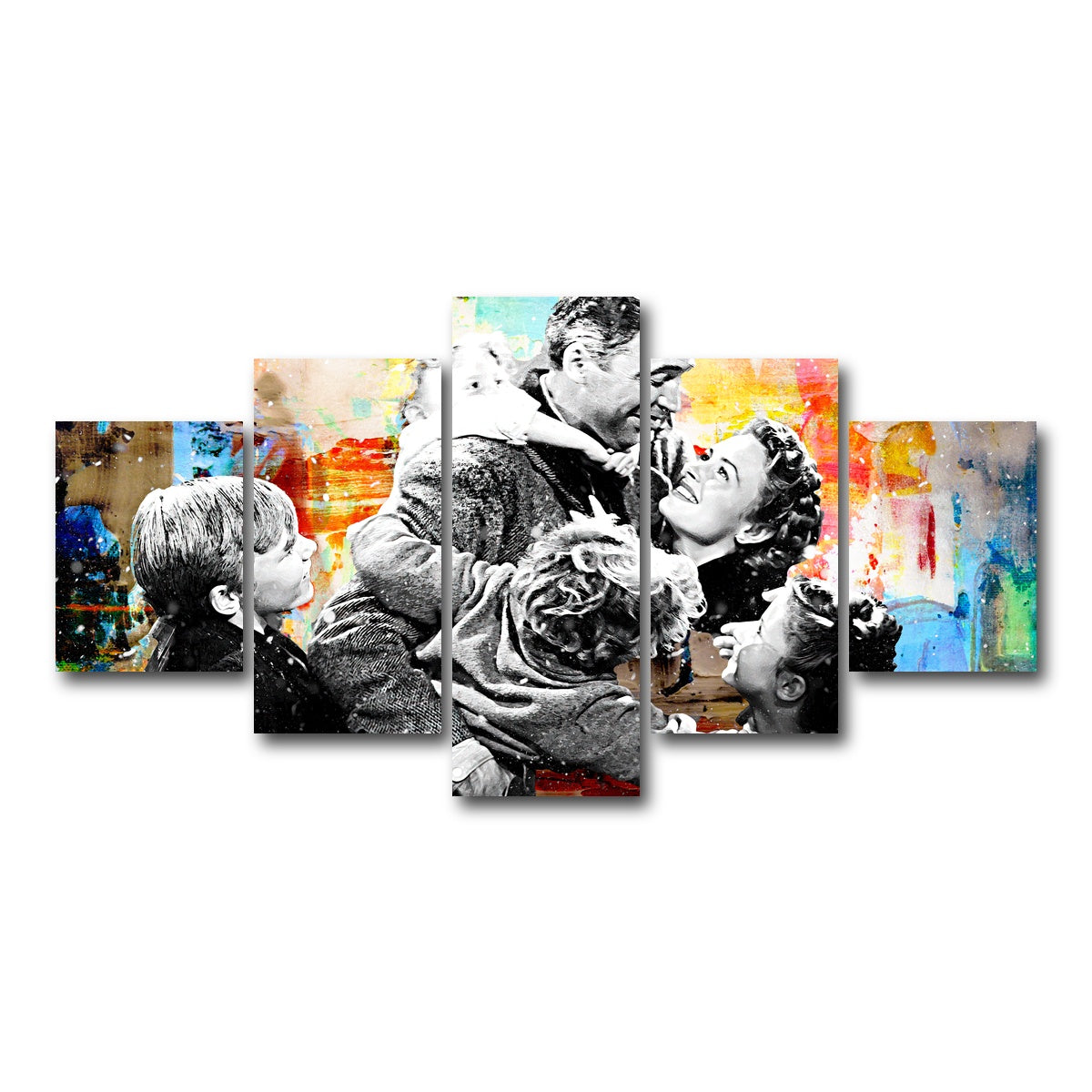 AUTO-MOCKUP WHITE | It's a Wonderful Life | 5 Piece | Gallery Wrap Canvas | group=5_short