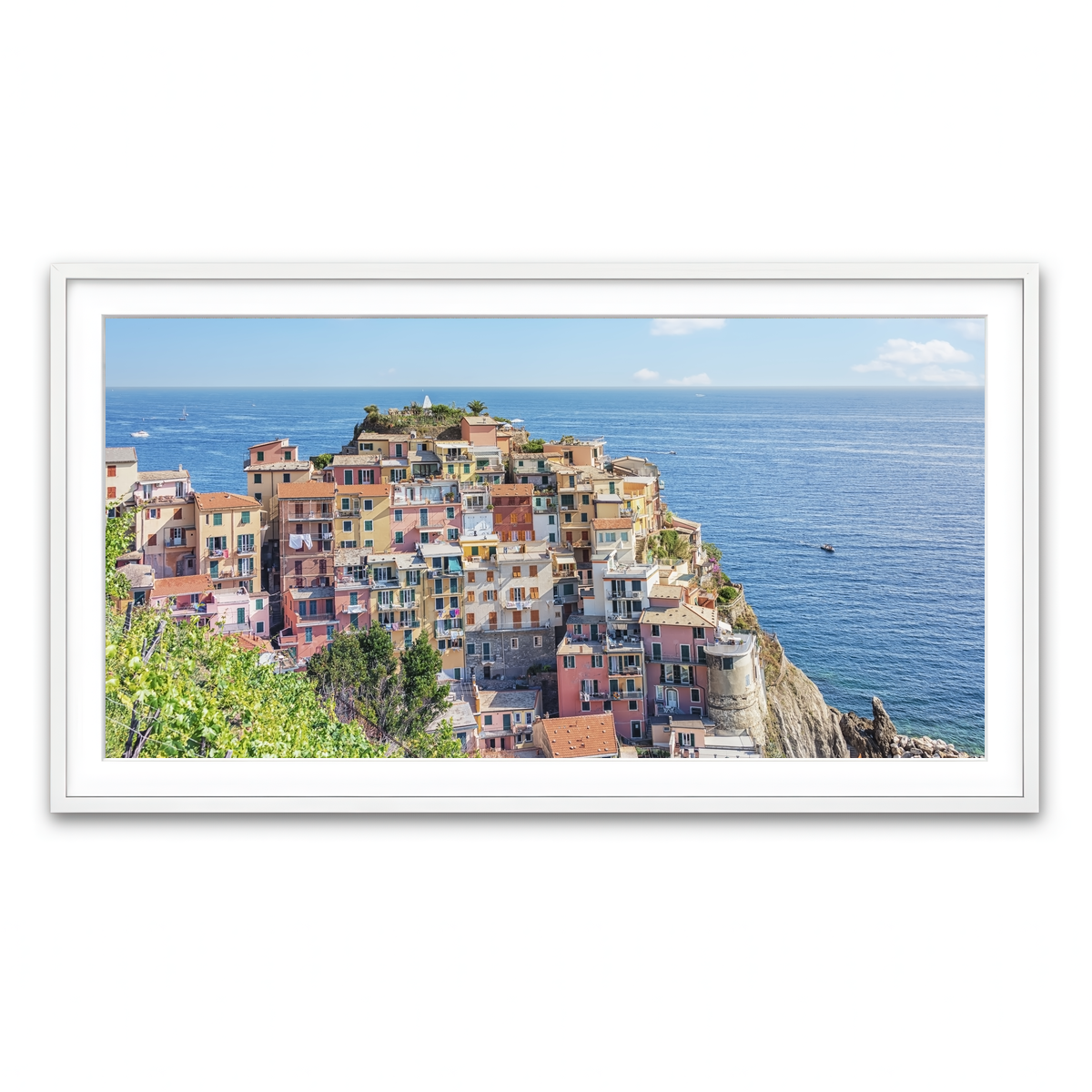 Framed Print 2x1 White