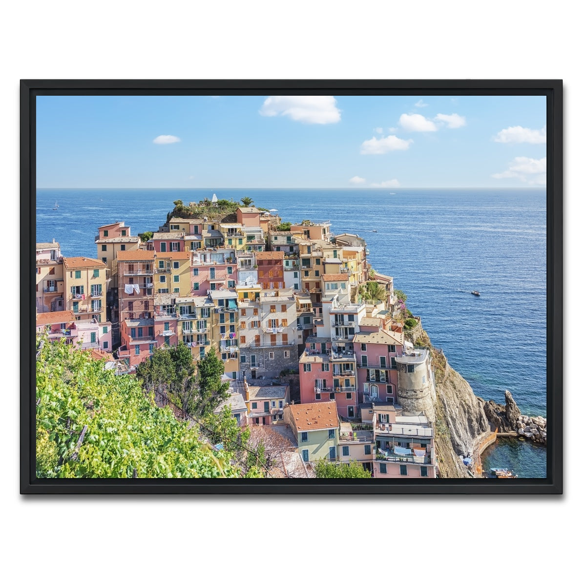 AUTO-MOCKUP WHITE | Italian Riviera | 1 Piece | Black Framed Canvas | group=4x3