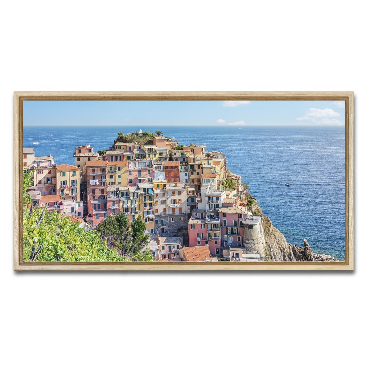 AUTO-MOCKUP WHITE | Italian Riviera | 1 Piece | Natural Framed Canvas | group=2x1