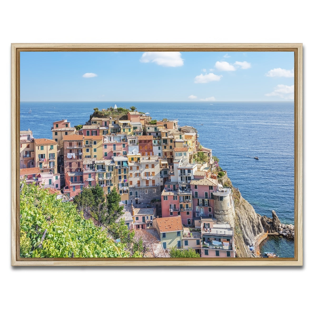 AUTO-MOCKUP WHITE | Italian Riviera | 1 Piece | Natural Framed Canvas | group=4x3