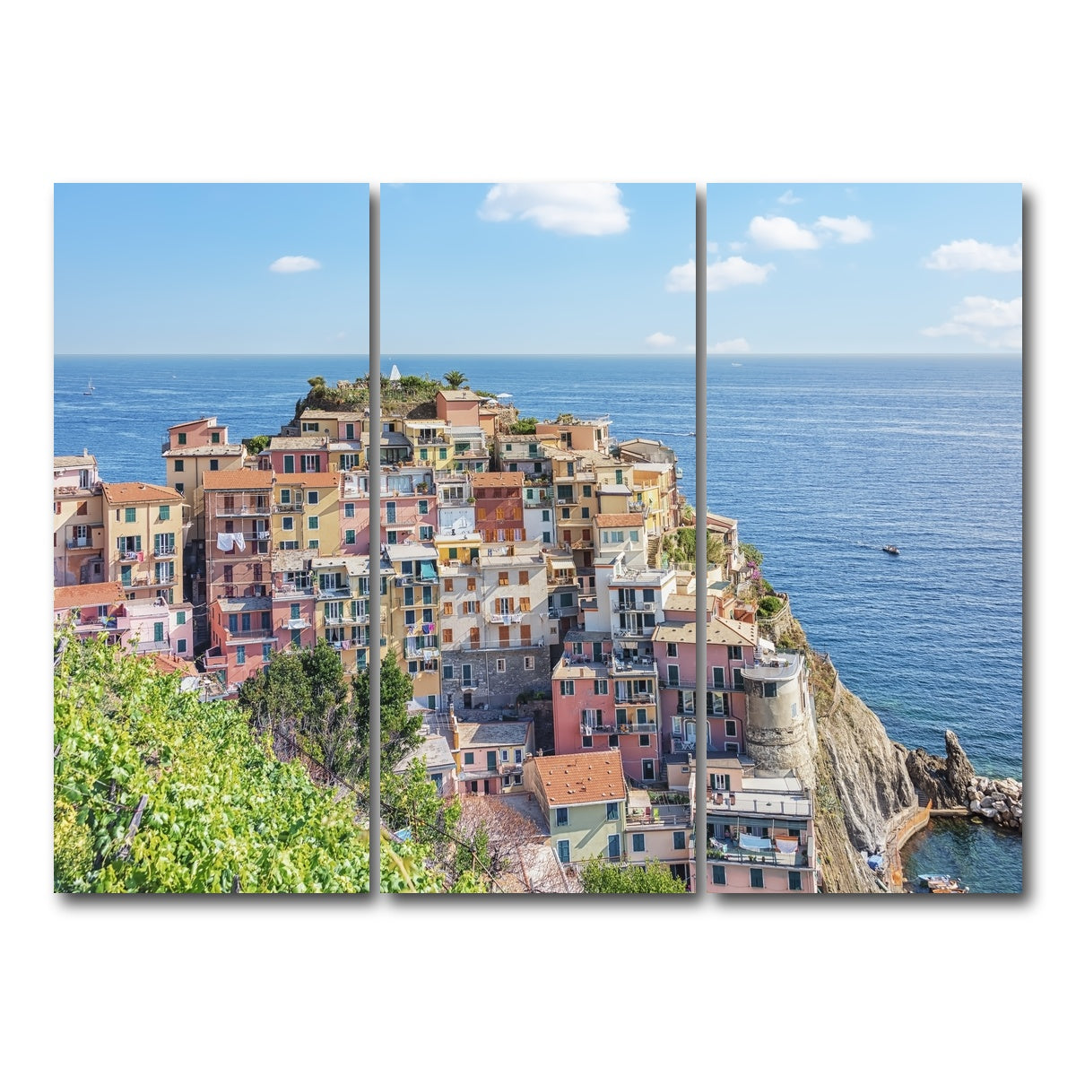 AUTO-MOCKUP WHITE | Italian Riviera | 3 Piece | Gallery Wrap Canvas | group=8x18