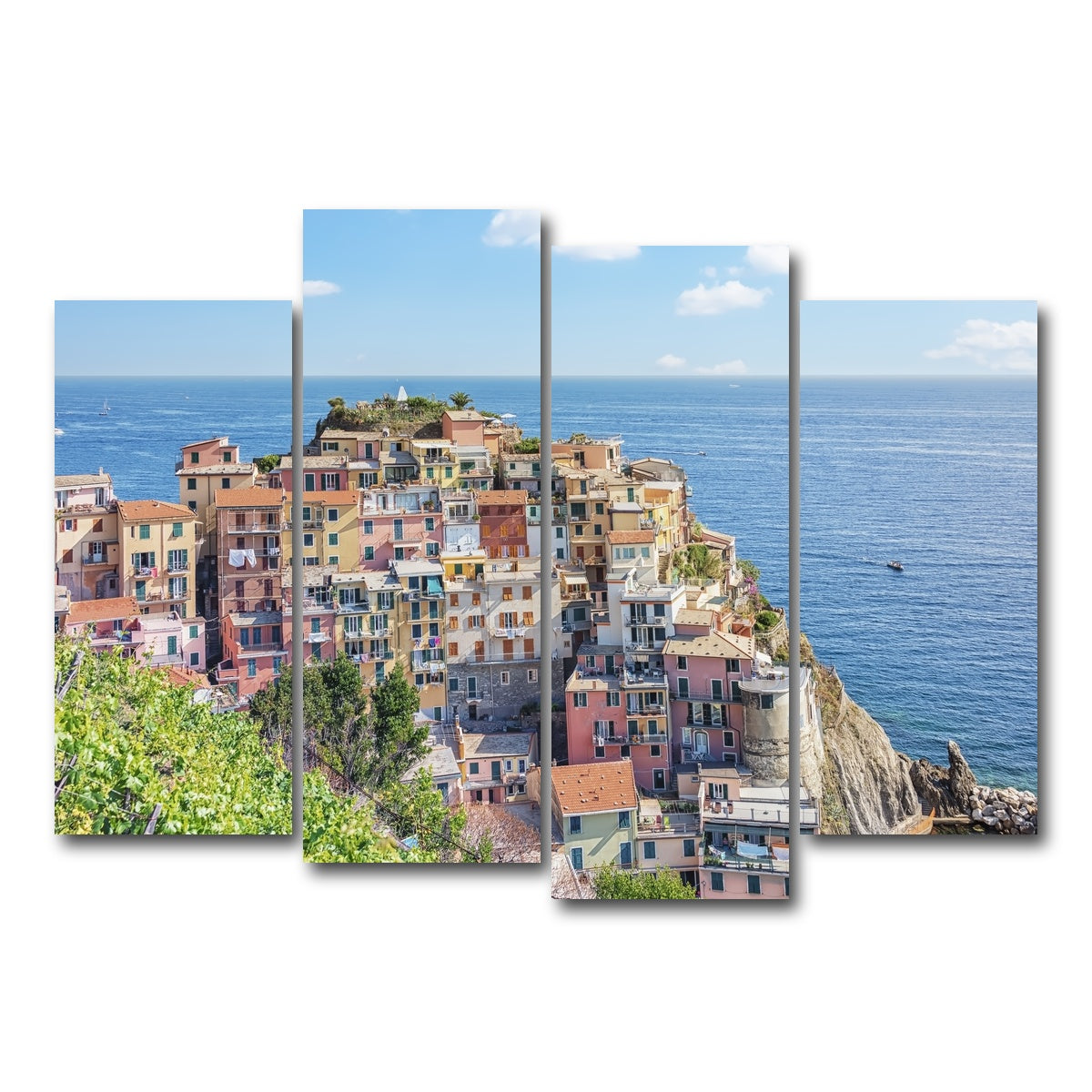 AUTO-MOCKUP WHITE | Italian Riviera | 4 Piece | Gallery Wrap Canvas | group=4_normal