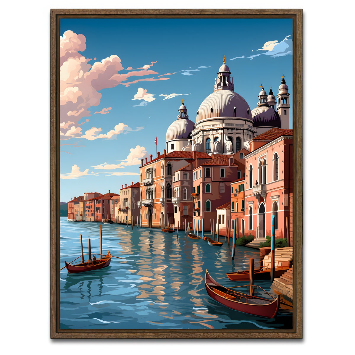AUTO-MOCKUP WHITE | Italy - Venice | 1 Piece | Walnut Framed Canvas | group=3x4