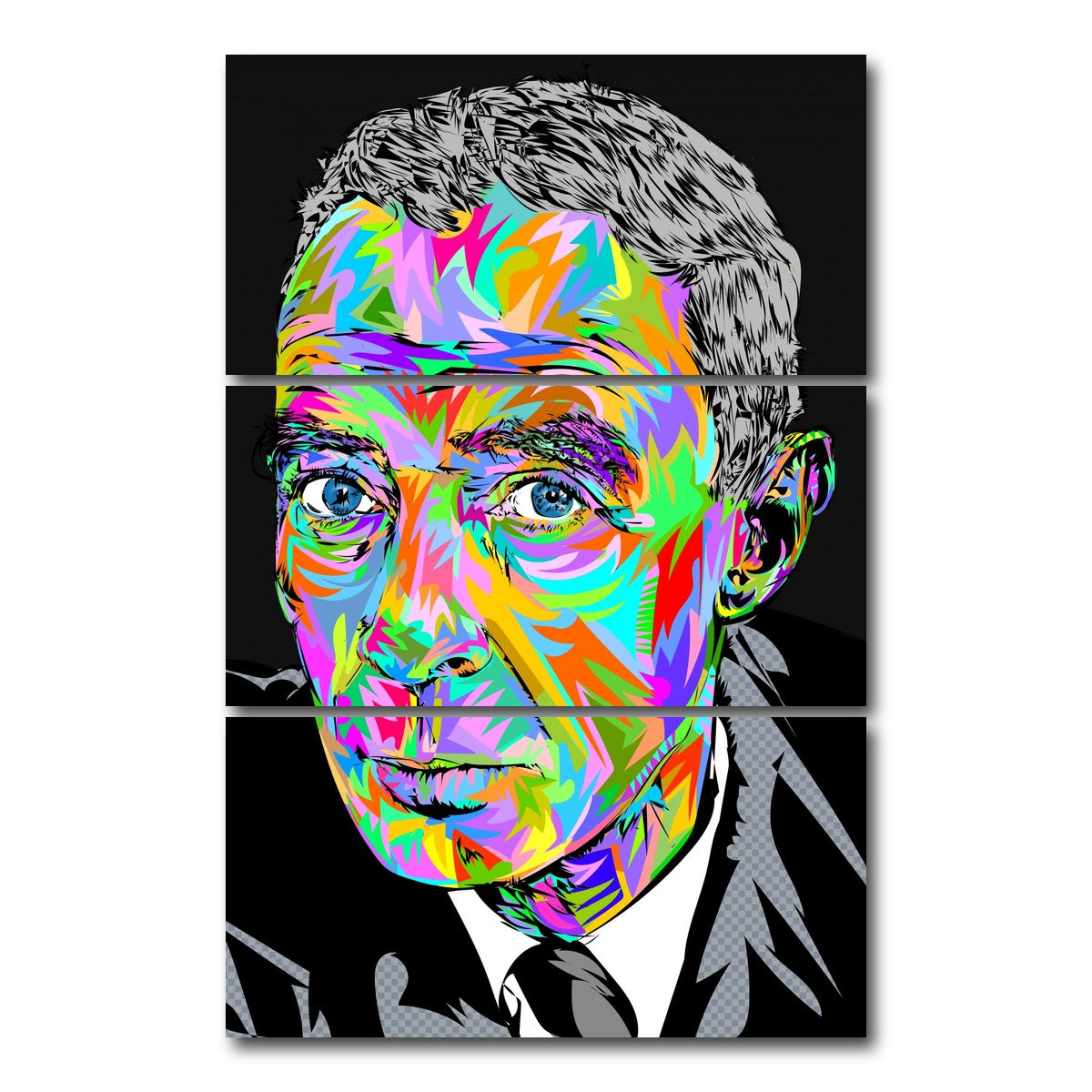 AUTO-MOCKUP WHITE | J. Robert Oppenheimer | 3 Piece | Gallery Wrap Canvas | group=12x24_stacked