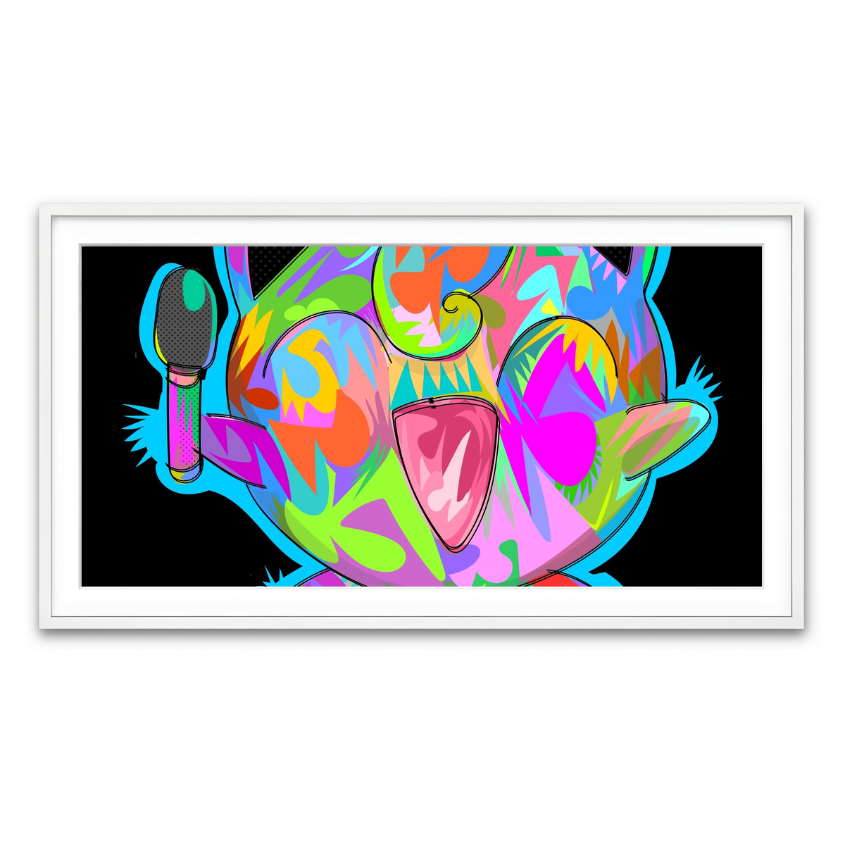 Framed Print 2x1 White