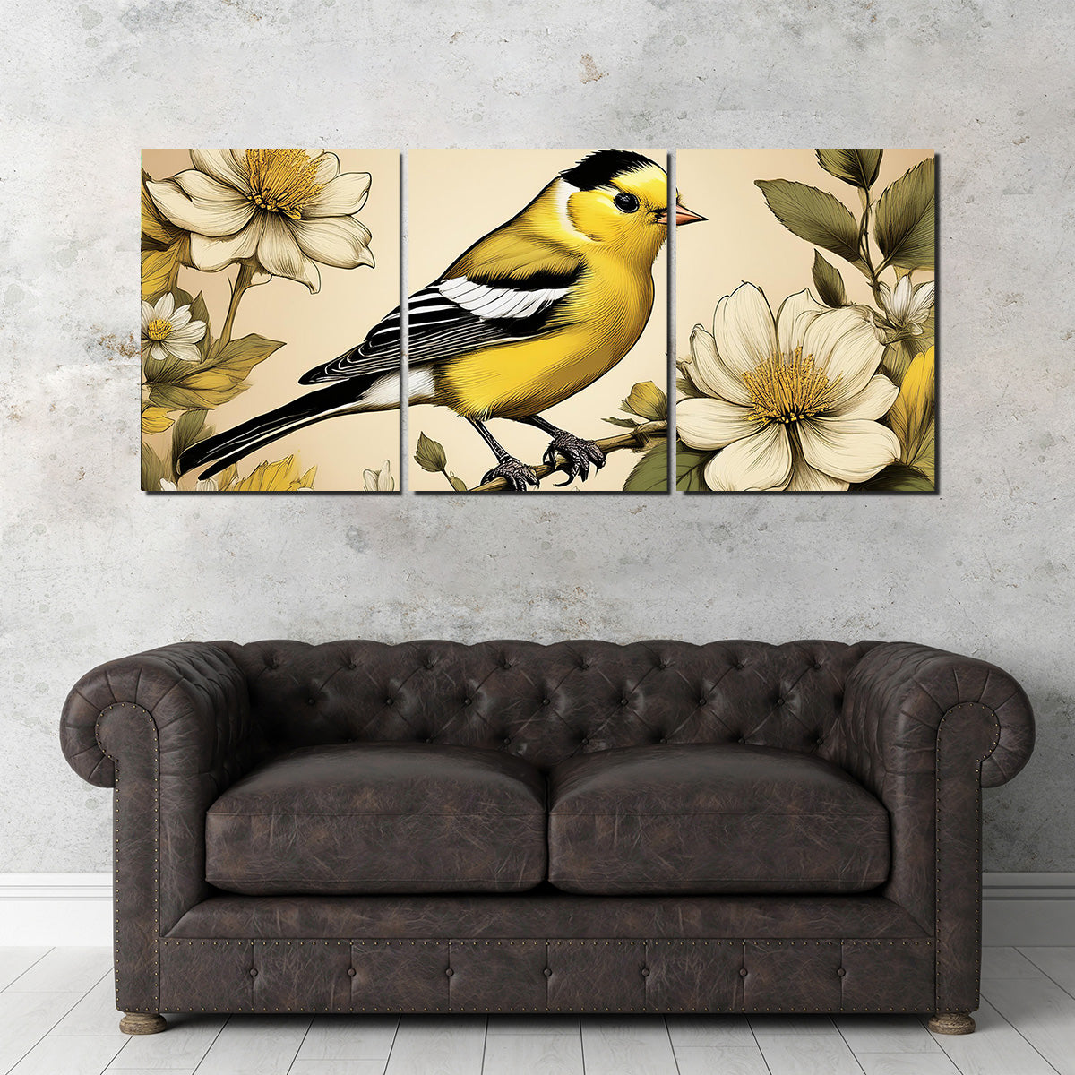 JJ Audubon's Style American Goldfinch Wall Art