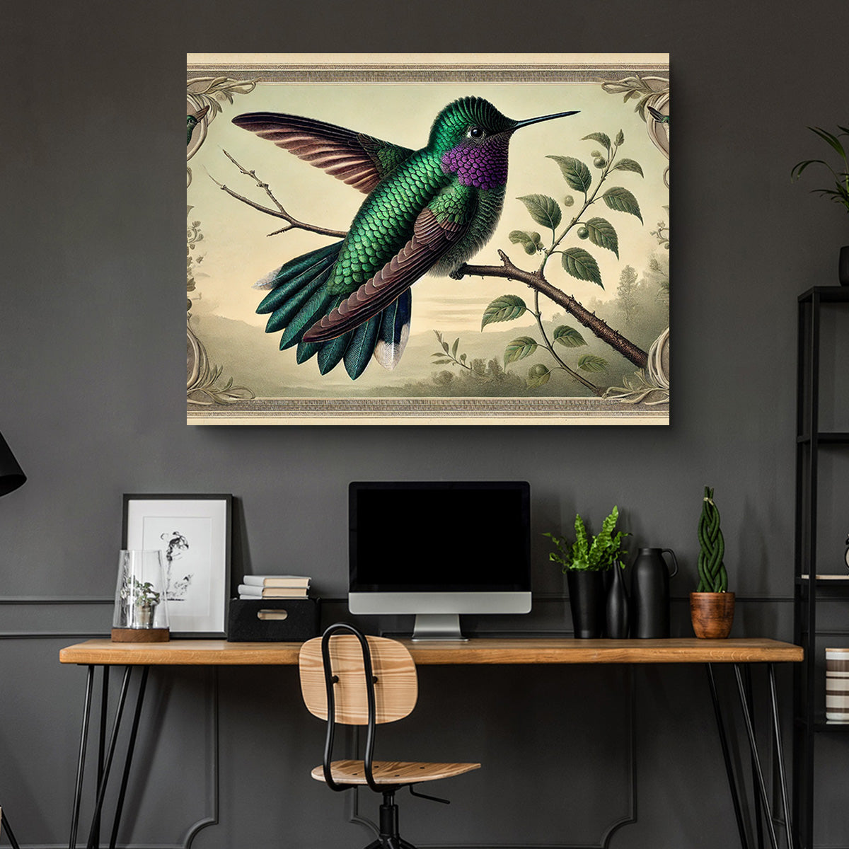 JJ Audubon's Style Hummingbird Print Wall Art