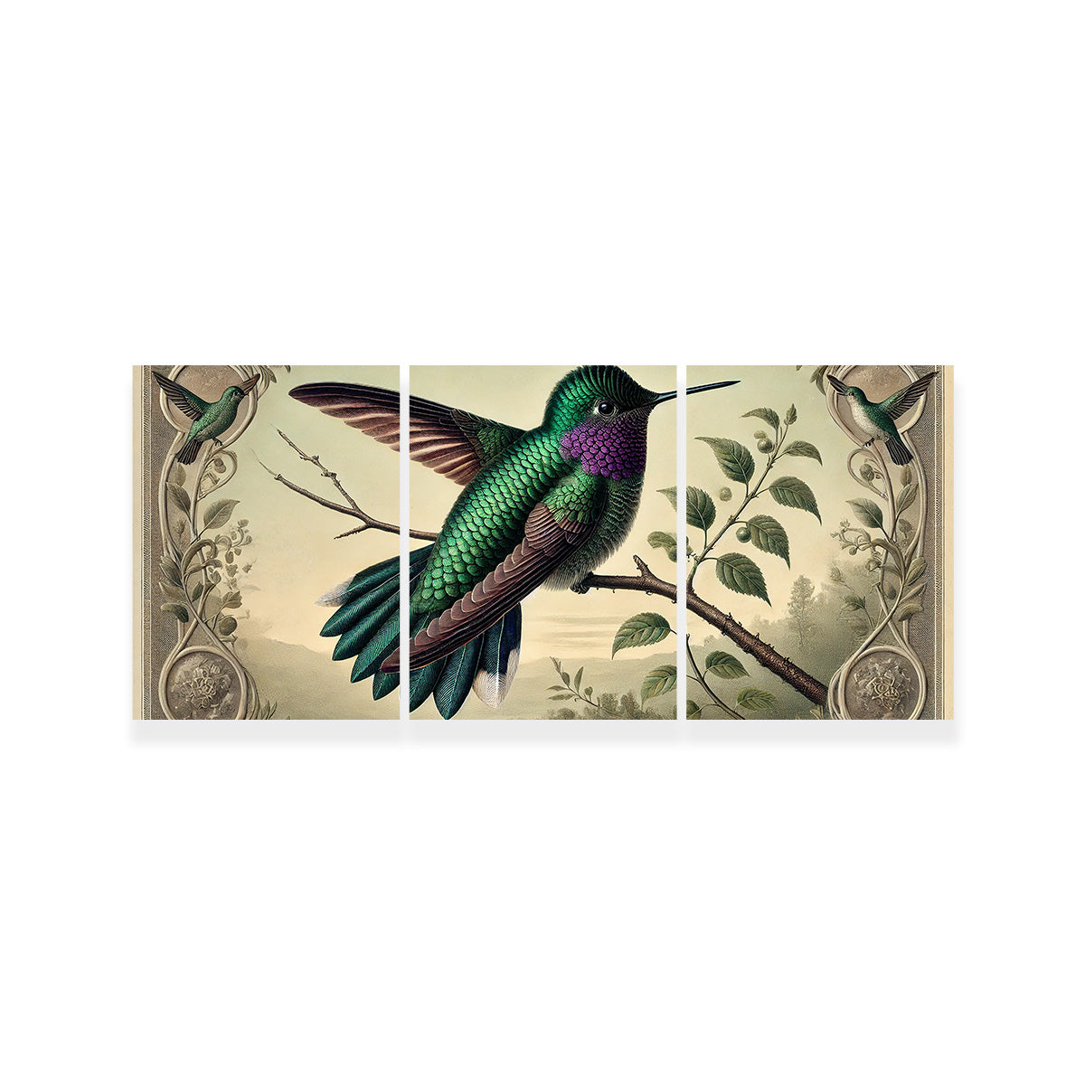 JJ Audubon's Style Hummingbird Print Wall Art