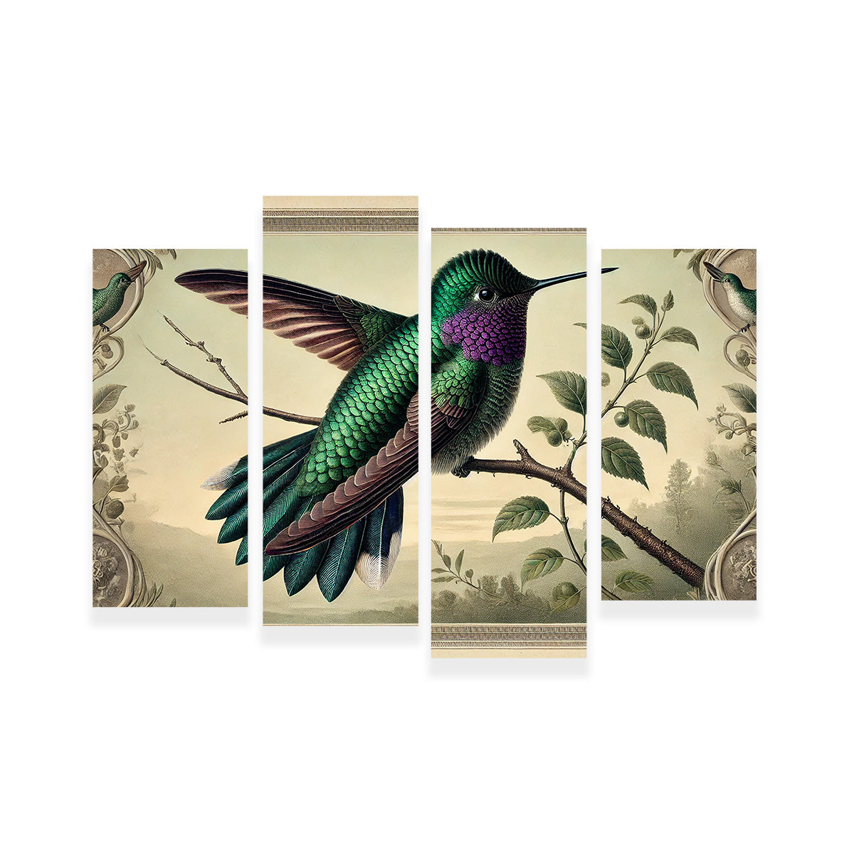 JJ Audubon's Style Hummingbird Print Wall Art
