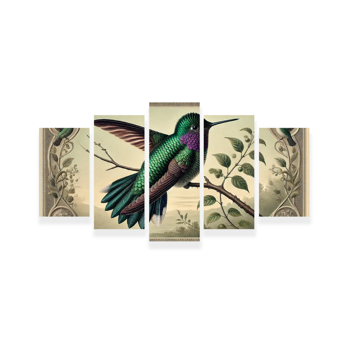 JJ Audubon's Style Hummingbird Print Wall Art