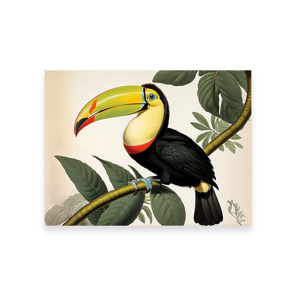 JJ Audubon's Style Keel-Billed Toucan Wall Art