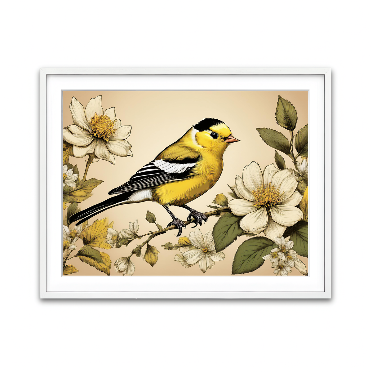 Framed Print 4x3 White