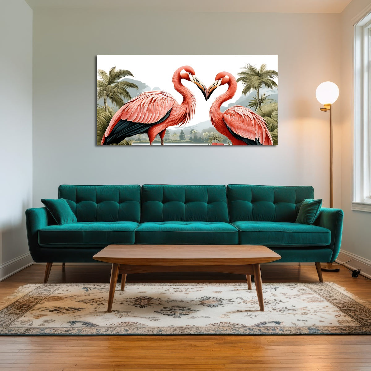 AUTO-MOCKUP ROOM | JJ Audubon's Style Flamingos