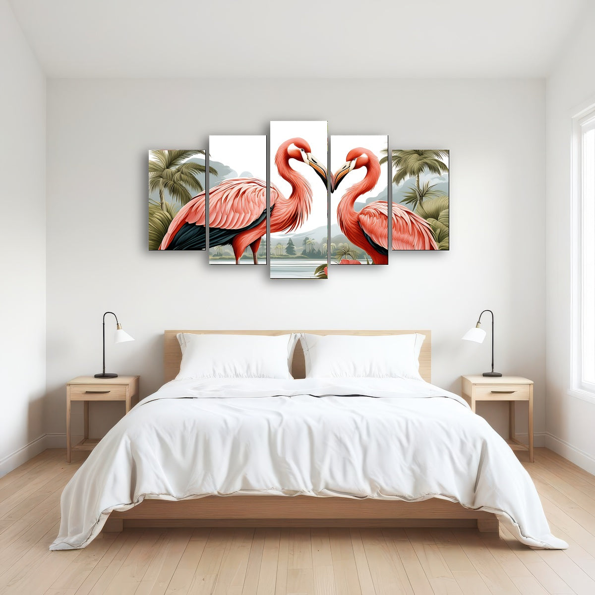 AUTO-MOCKUP ROOM | JJ Audubon's Style Flamingos