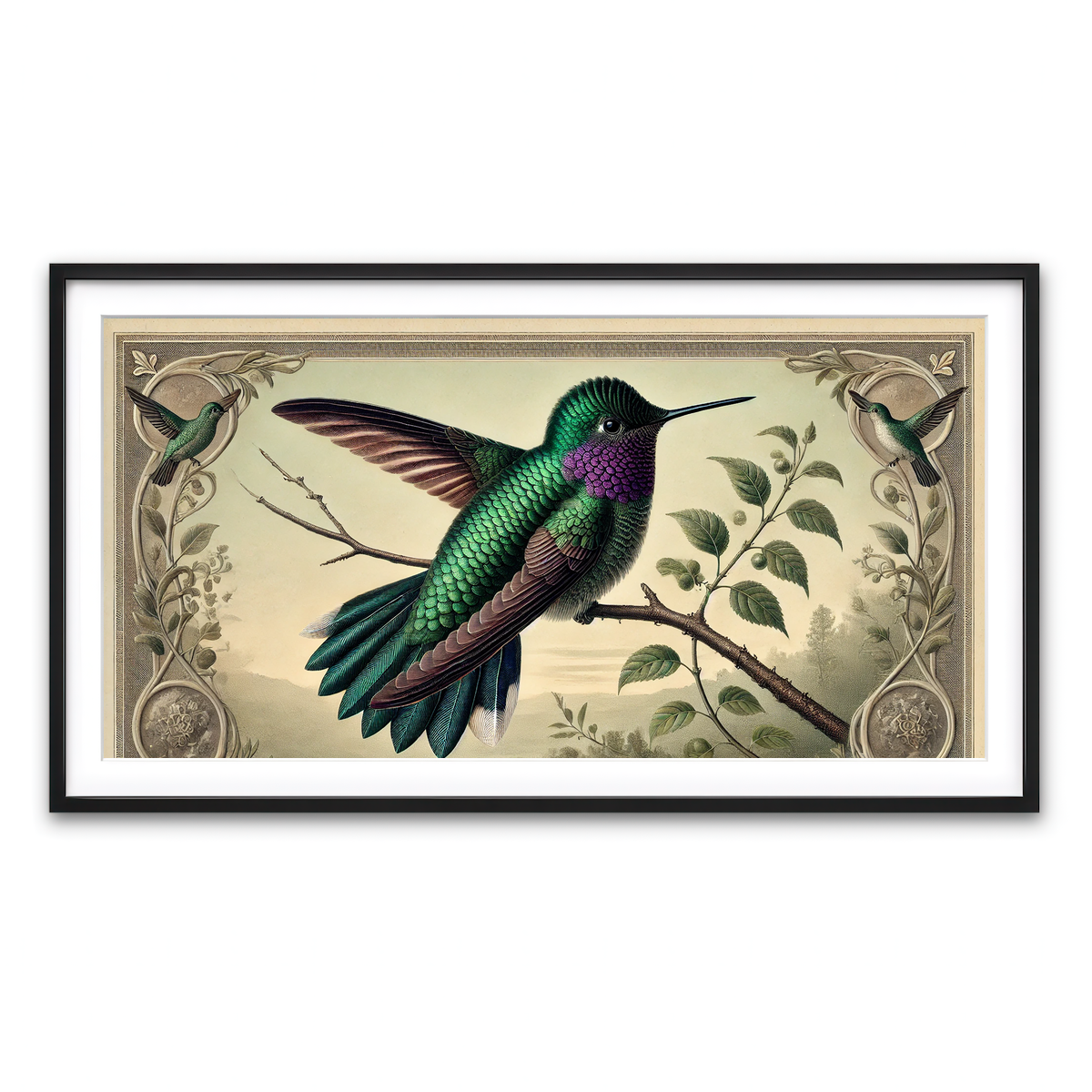 Framed Print 2x1 Black