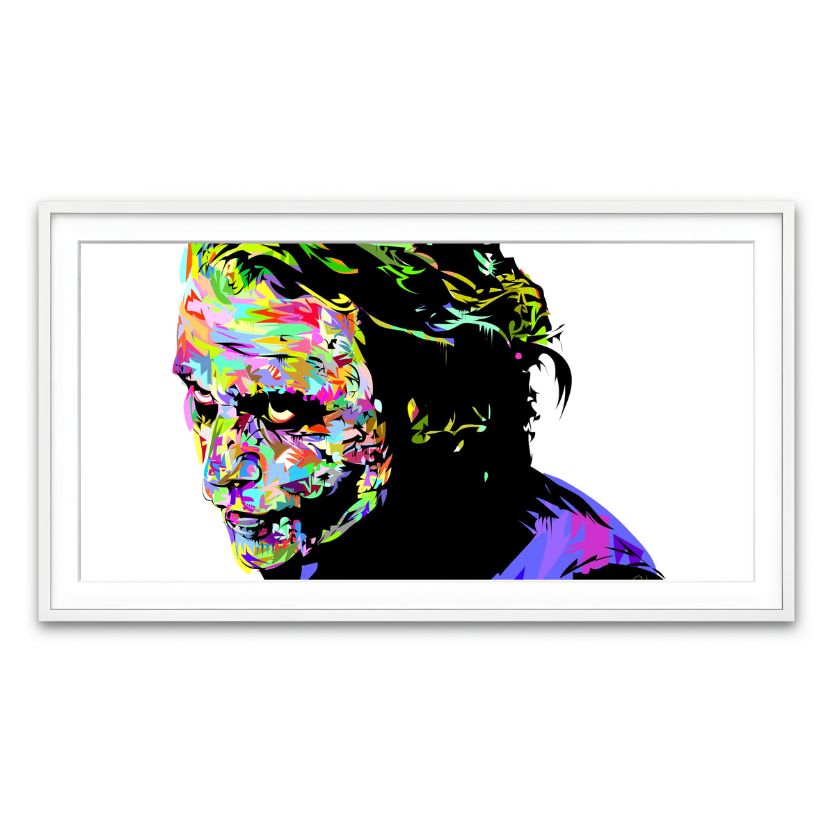 Framed Print 2x1 White