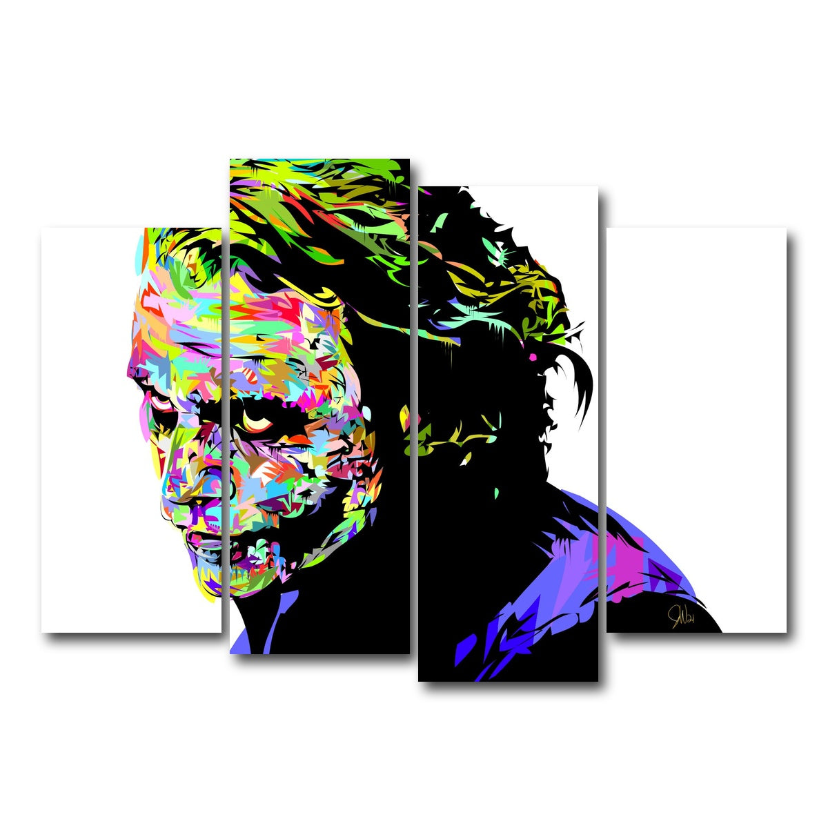 AUTO-MOCKUP WHITE | JOKER HEATH WHITE | 4 Piece | Gallery Wrap Canvas | group=4_normal