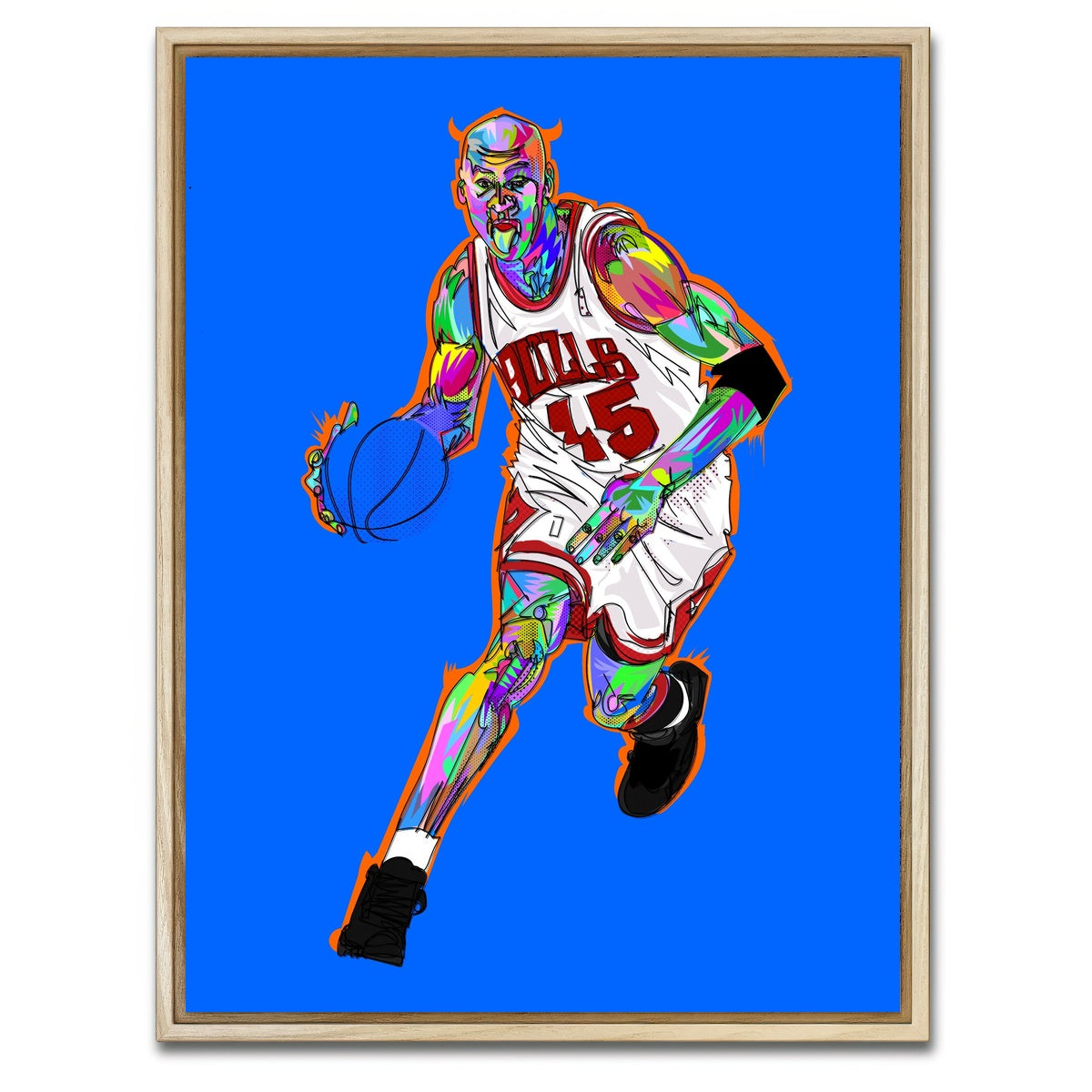 AUTO-MOCKUP WHITE | JORDAN Horns | 1 Piece | Natural Framed Canvas | group=3x4