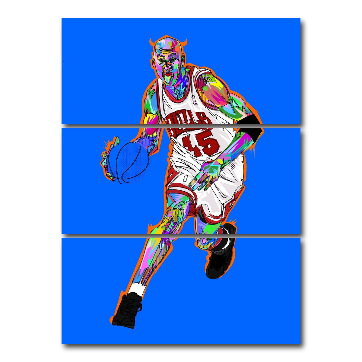 AUTO-MOCKUP WHITE | JORDAN Horns | 3 Piece | Gallery Wrap Canvas | group=8x18_stacked