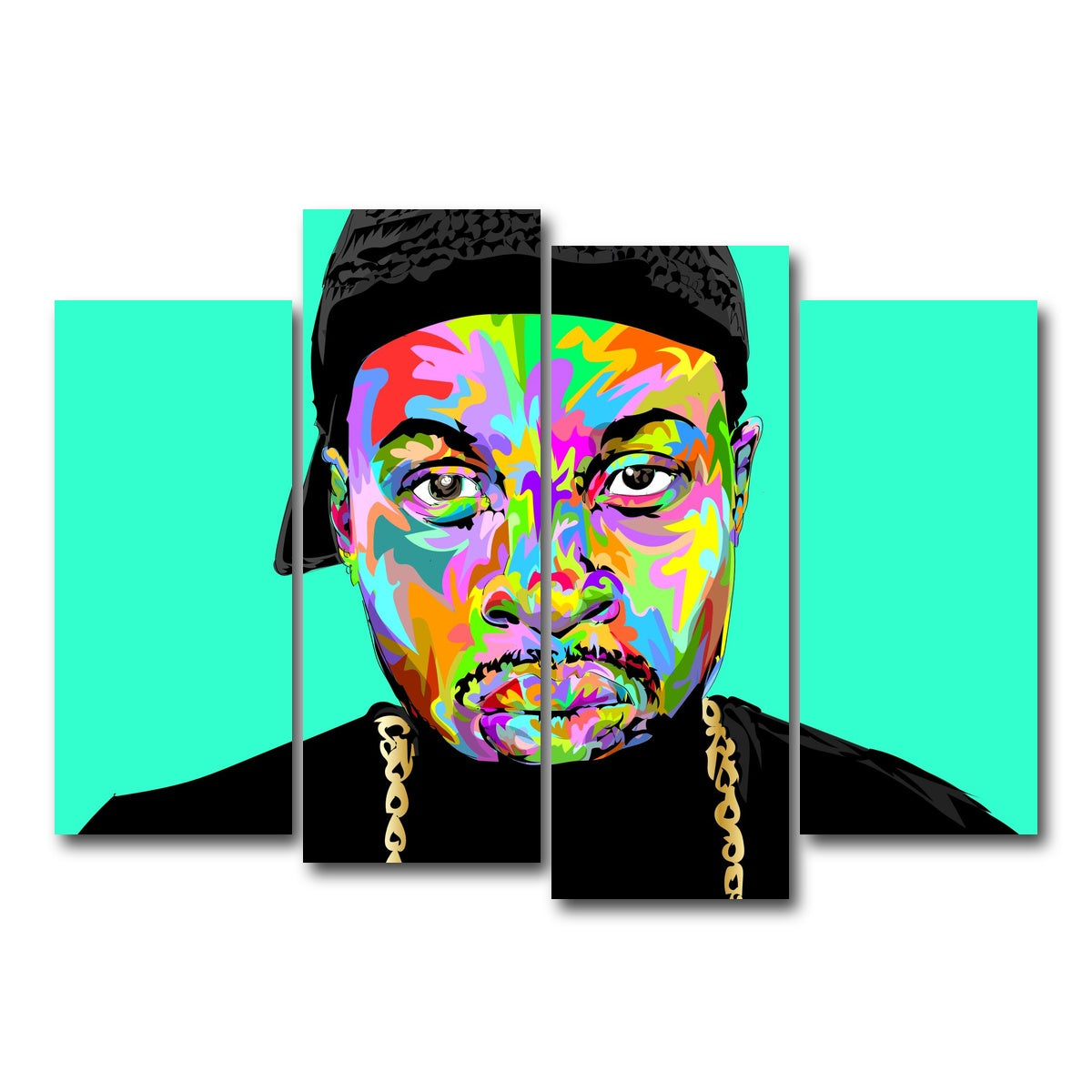AUTO-MOCKUP WHITE | J DILLA | 4 Piece | Gallery Wrap Canvas | group=4_normal