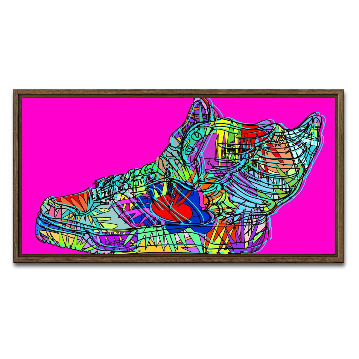 AUTO-MOCKUP WHITE | J Scott adidas | 1 Piece | Walnut Framed Canvas | group=2x1