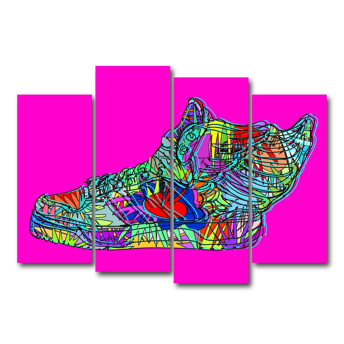 AUTO-MOCKUP WHITE | J Scott adidas | 4 Piece | Gallery Wrap Canvas | group=4_normal