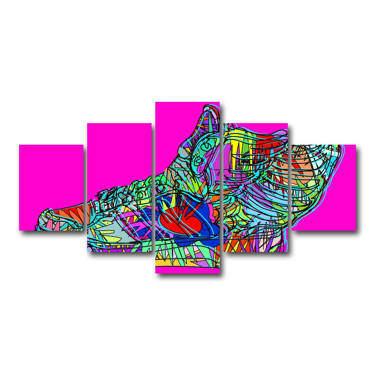 AUTO-MOCKUP WHITE | J Scott adidas | 5 Piece | Gallery Wrap Canvas | group=5_short