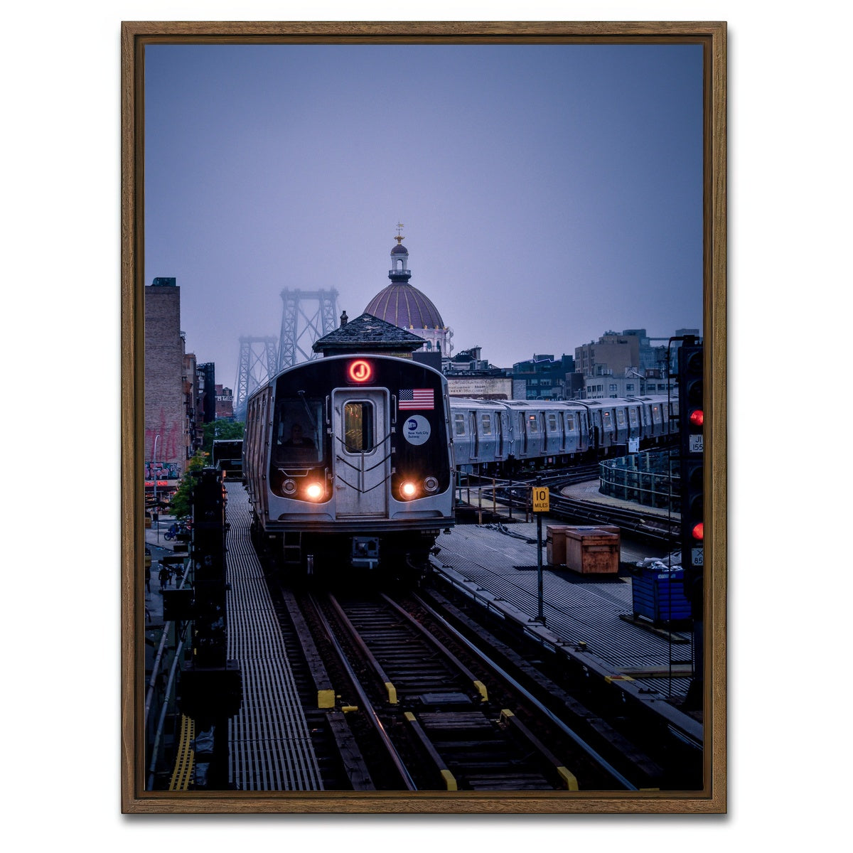 AUTO-MOCKUP WHITE | J Train | 1 Piece | Walnut Framed Canvas | group=3x4