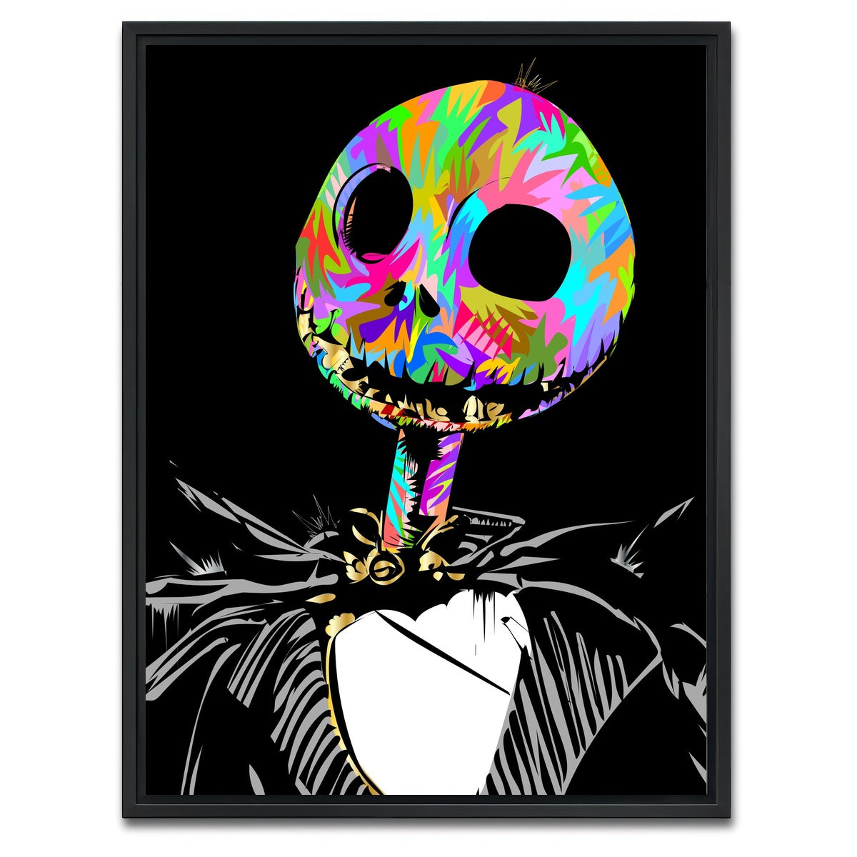 AUTO-MOCKUP WHITE | Jack Skellington | 1 Piece | Black Framed Canvas | group=3x4