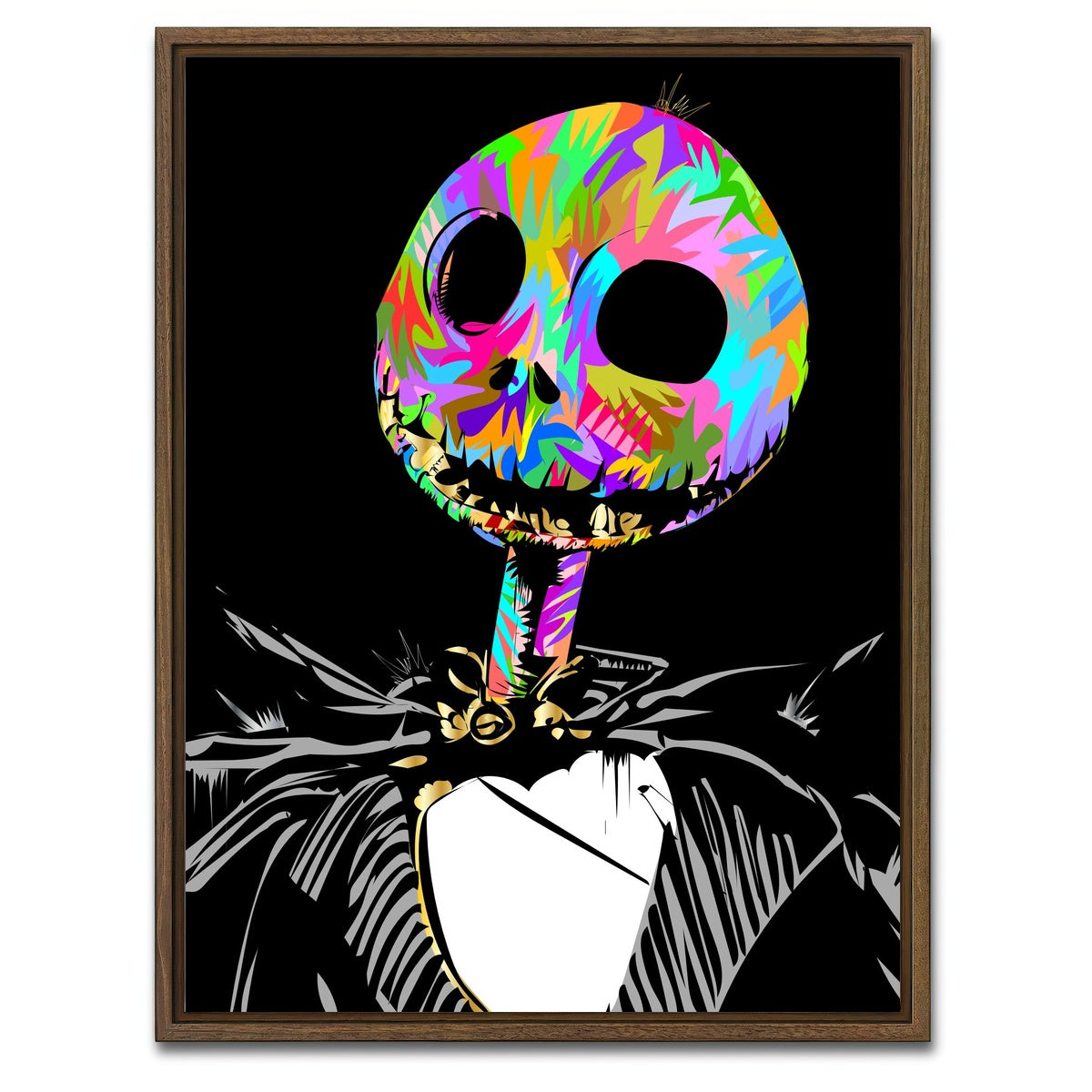 AUTO-MOCKUP WHITE | Jack Skellington | 1 Piece | Walnut Framed Canvas | group=3x4