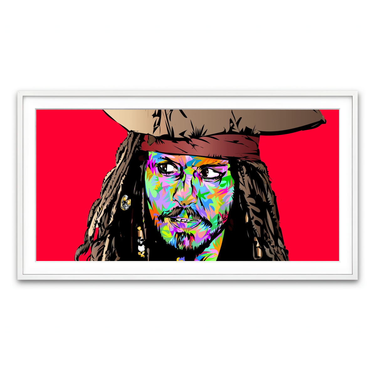 Framed Print 2x1 White