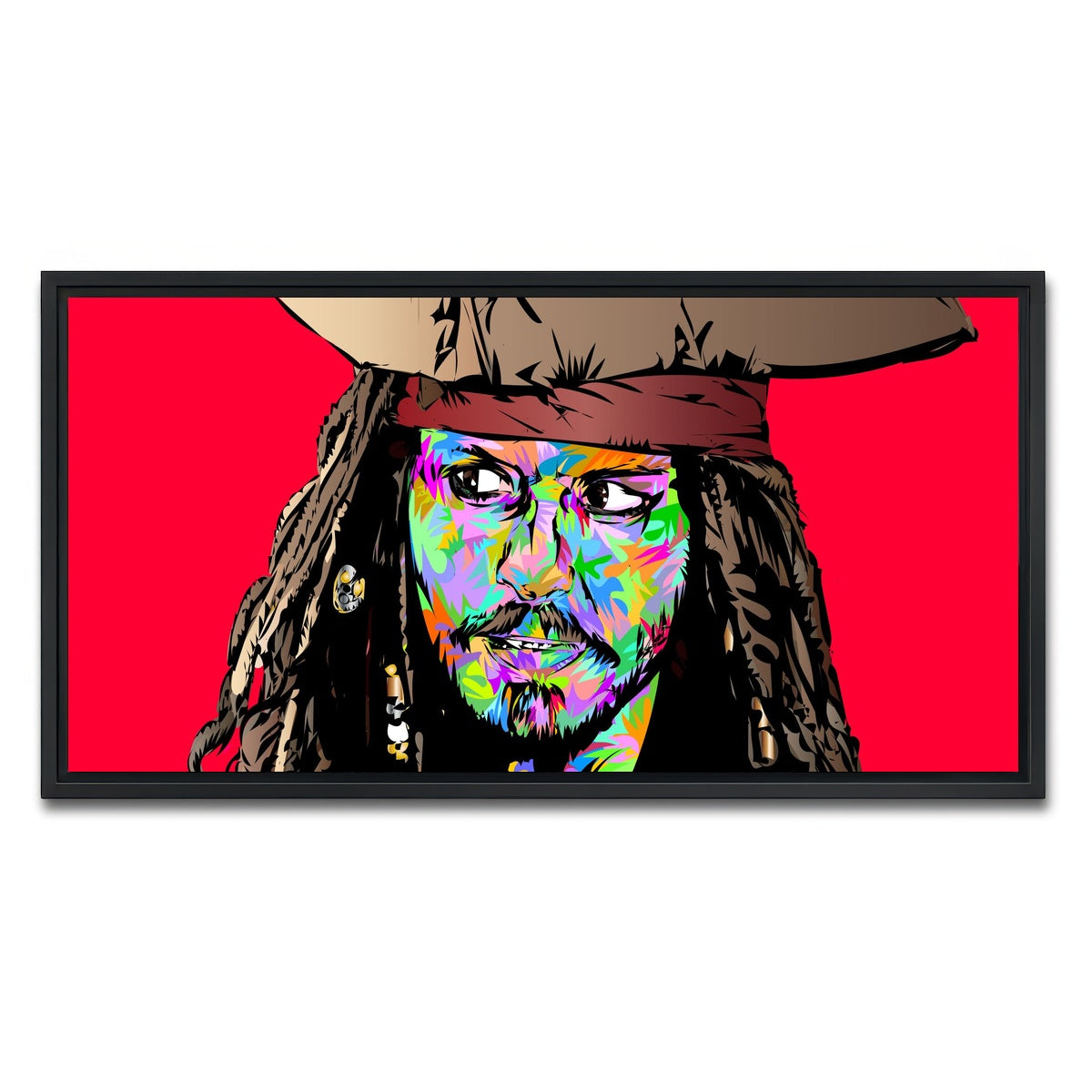 AUTO-MOCKUP WHITE | Jack Sparrow Color | 1 Piece | Black Framed Canvas | group=2x1