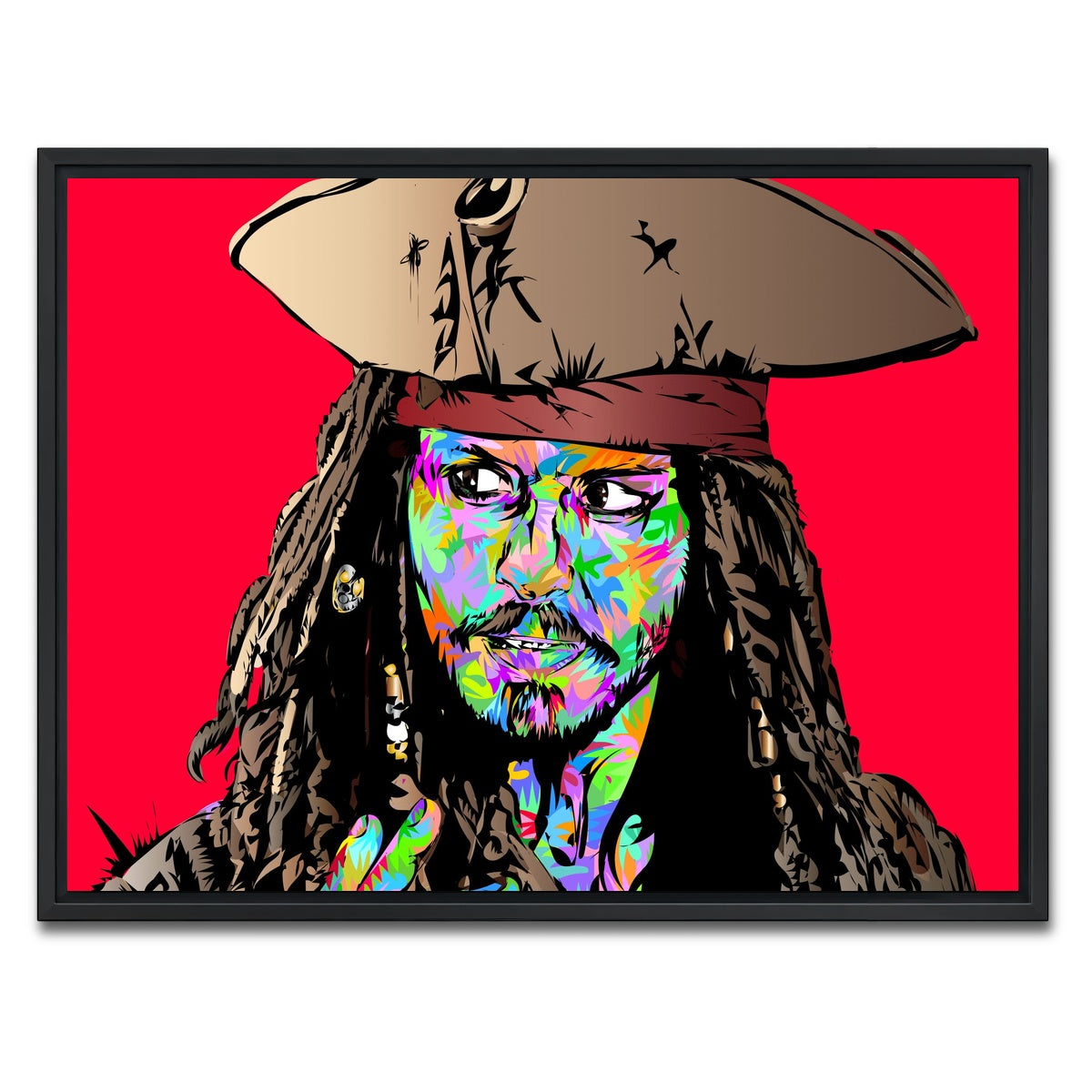AUTO-MOCKUP WHITE | Jack Sparrow Color | 1 Piece | Black Framed Canvas | group=4x3
