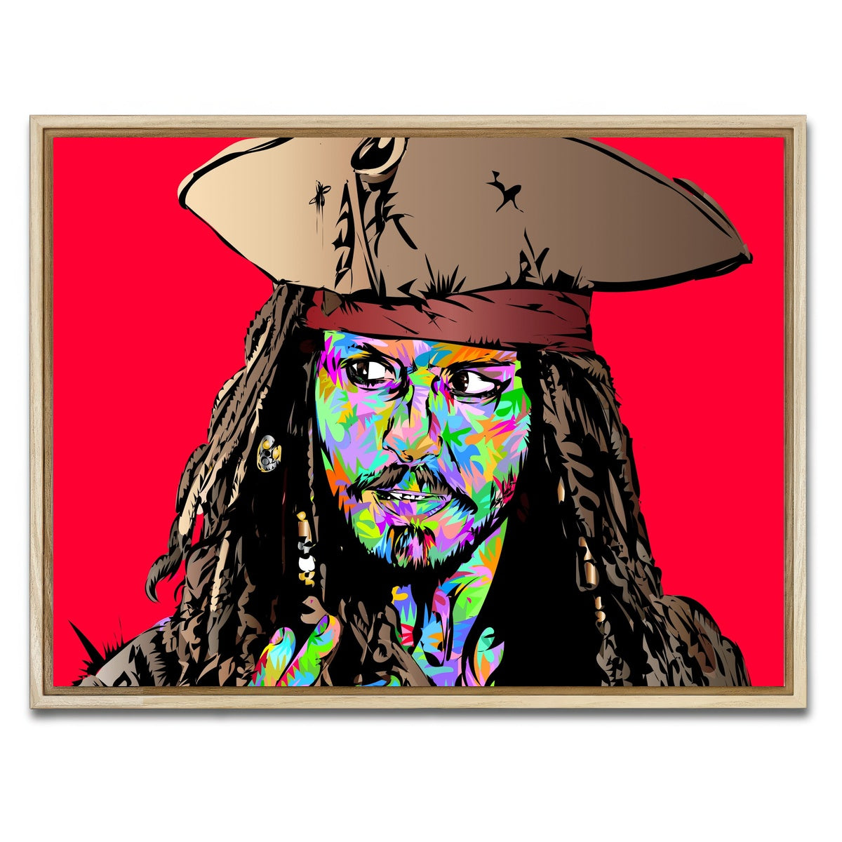AUTO-MOCKUP WHITE | Jack Sparrow Color | 1 Piece | Natural Framed Canvas | group=4x3