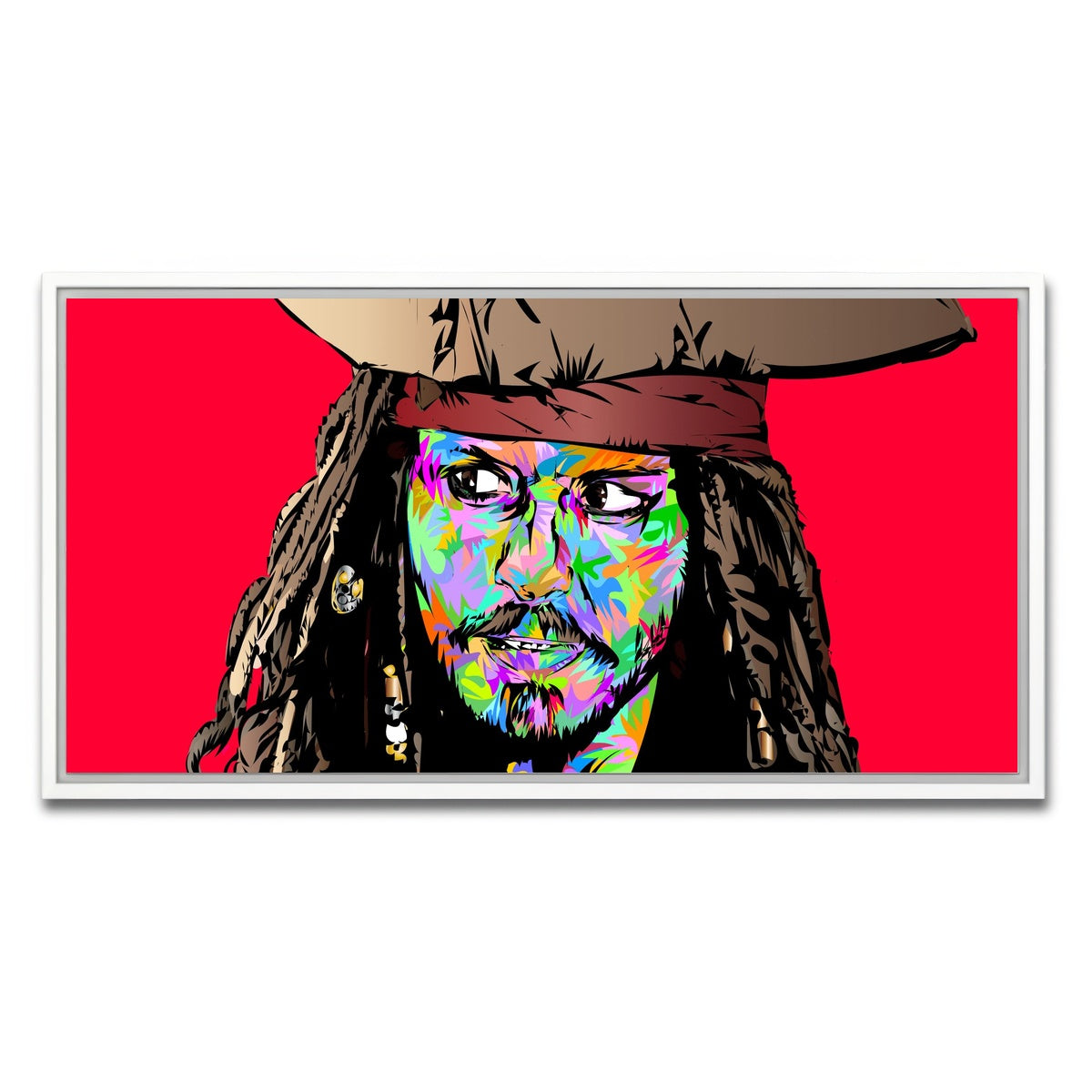 AUTO-MOCKUP WHITE | Jack Sparrow Color | 1 Piece | White Framed Canvas | group=2x1