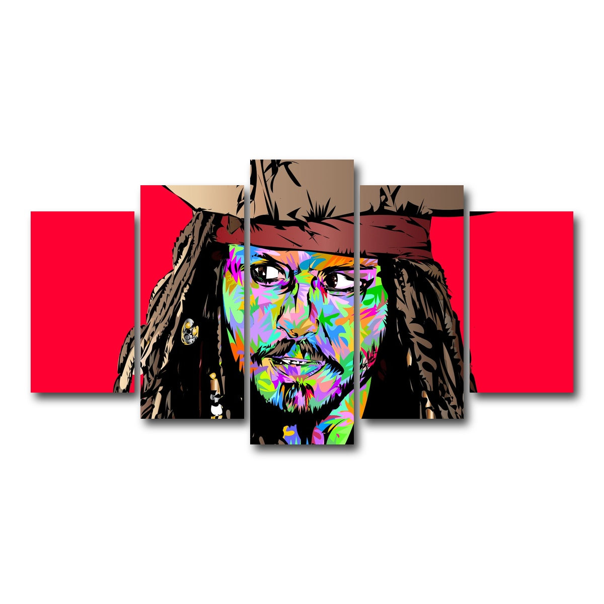 AUTO-MOCKUP WHITE | Jack Sparrow Color | 5 Piece | Gallery Wrap Canvas | group=5_normal