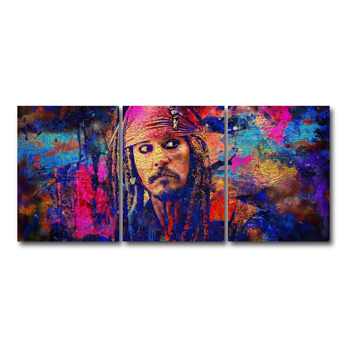 AUTO-MOCKUP WHITE | Jack Sparrow | 3 Piece | Gallery Wrap Canvas | group=18x24