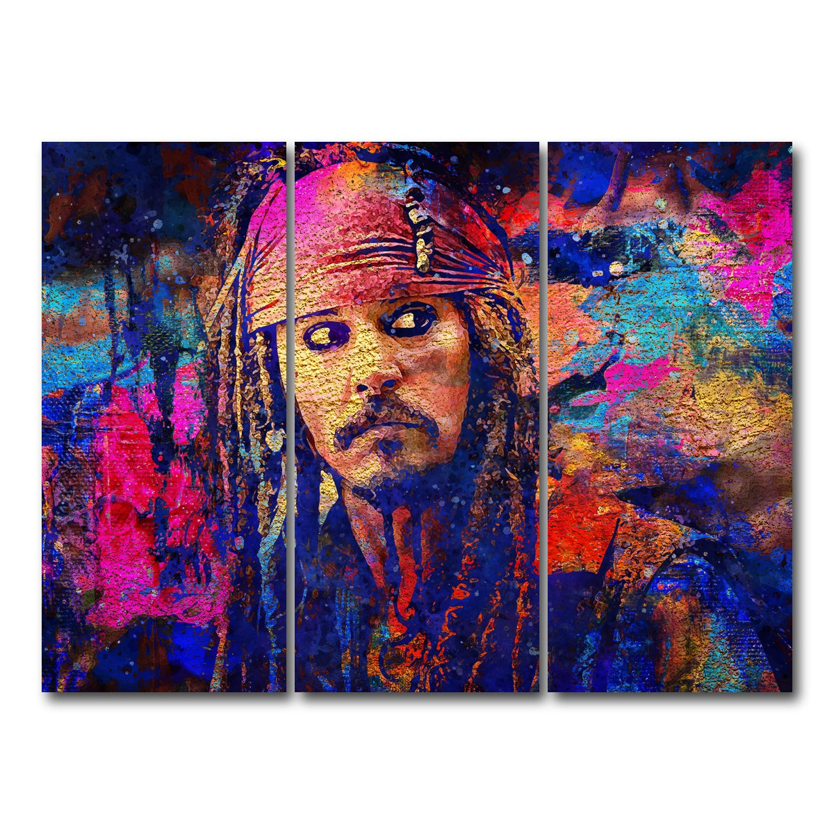 AUTO-MOCKUP WHITE | Jack Sparrow | 3 Piece | Gallery Wrap Canvas | group=8x18
