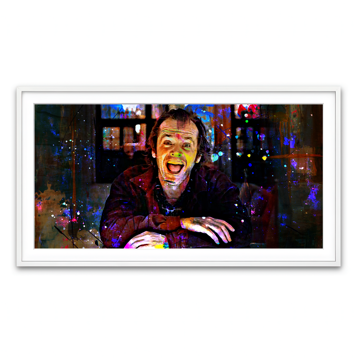 Framed Print 2x1 White