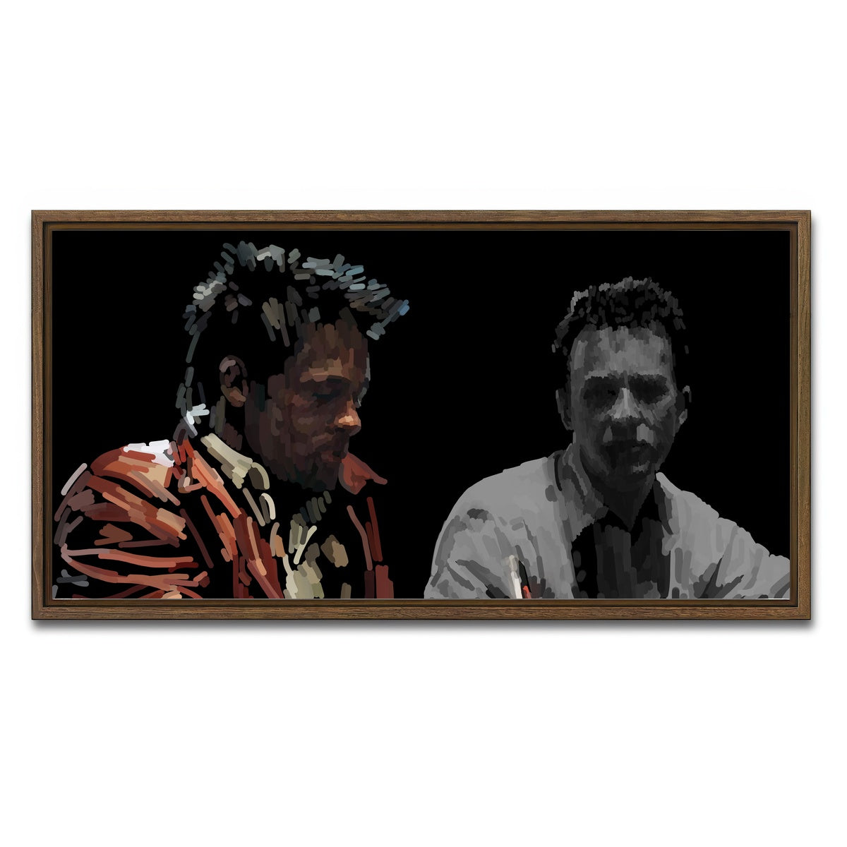 AUTO-MOCKUP WHITE | Jack and Tyler | 1 Piece | Walnut Framed Canvas | group=2x1